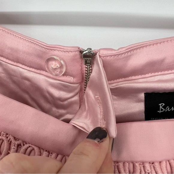 Bardot Eyelet Off The Shoulder Derby Dress in Light Pink - Picture 7 of 16